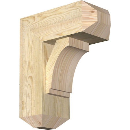 Ekena Millwork Imperial Craftsman Rough Sawn Bracket w/ Offset Brace, Douglas Fir, 8"W x 18"D x 22"H BKT0806X18X22IMP04RDF